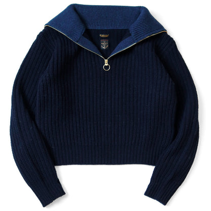 Kapital 3G Wool Ribbed Zip Up Pullover