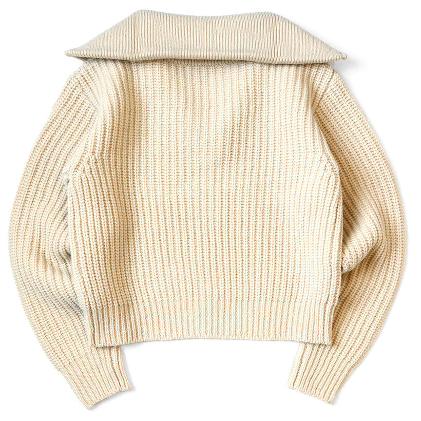 Kapital 3G Wool Ribbed Zip Up Pullover