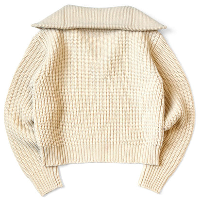 Kapital 3G Wool Ribbed Zip Up Pullover