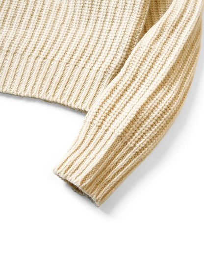 Kapital 3G Wool Ribbed Zip Up Pullover