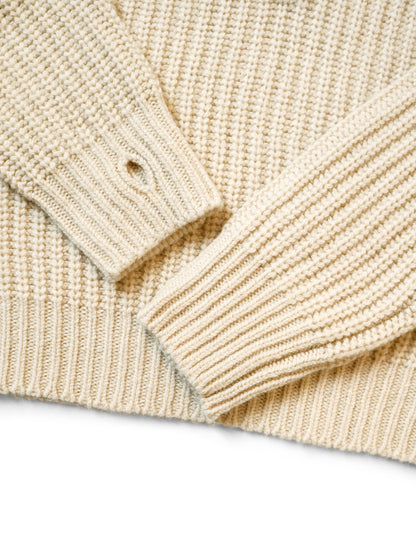 Kapital 3G Wool Ribbed Zip Up Pullover