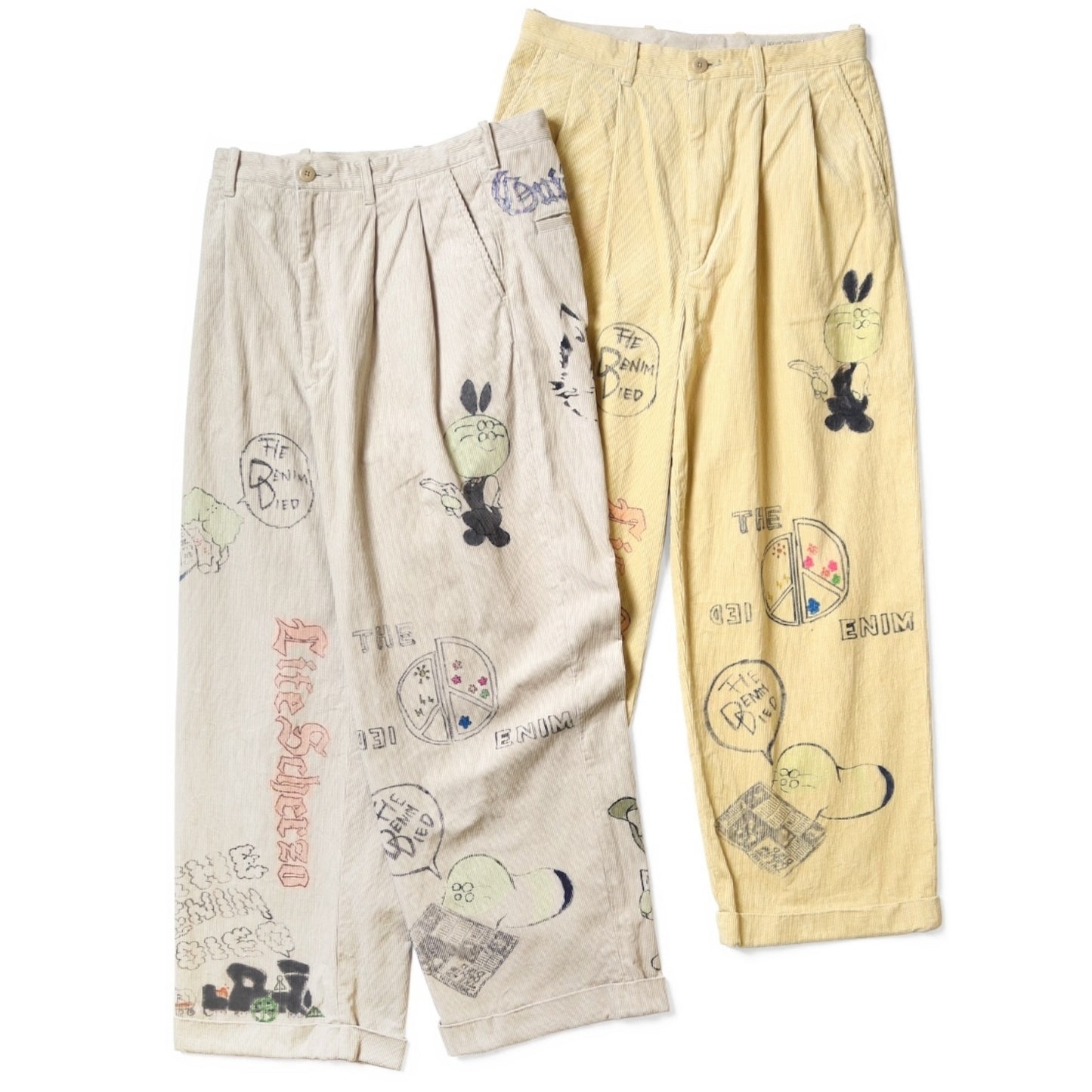 Kapital 14W Corduroy Ivy Pants (Memorial Paint Model)