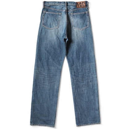 Kapital 13.5oz Zimbabwe Denim 5P Selvedge Wide Leg Monkey TH (Processed)