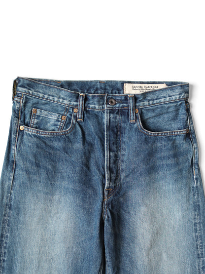 Kapital 13.5oz Zimbabwe Denim 5P Selvedge Wide Leg Monkey TH (Processed)