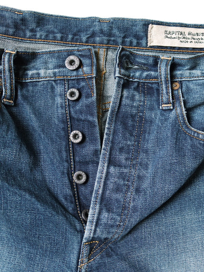 Kapital 13.5oz Zimbabwe Denim 5P Selvedge Wide Leg Monkey TH (Processed)