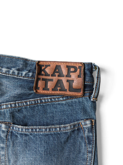 Kapital 13.5oz Zimbabwe Denim 5P Selvedge Wide Leg Monkey TH (Processed)