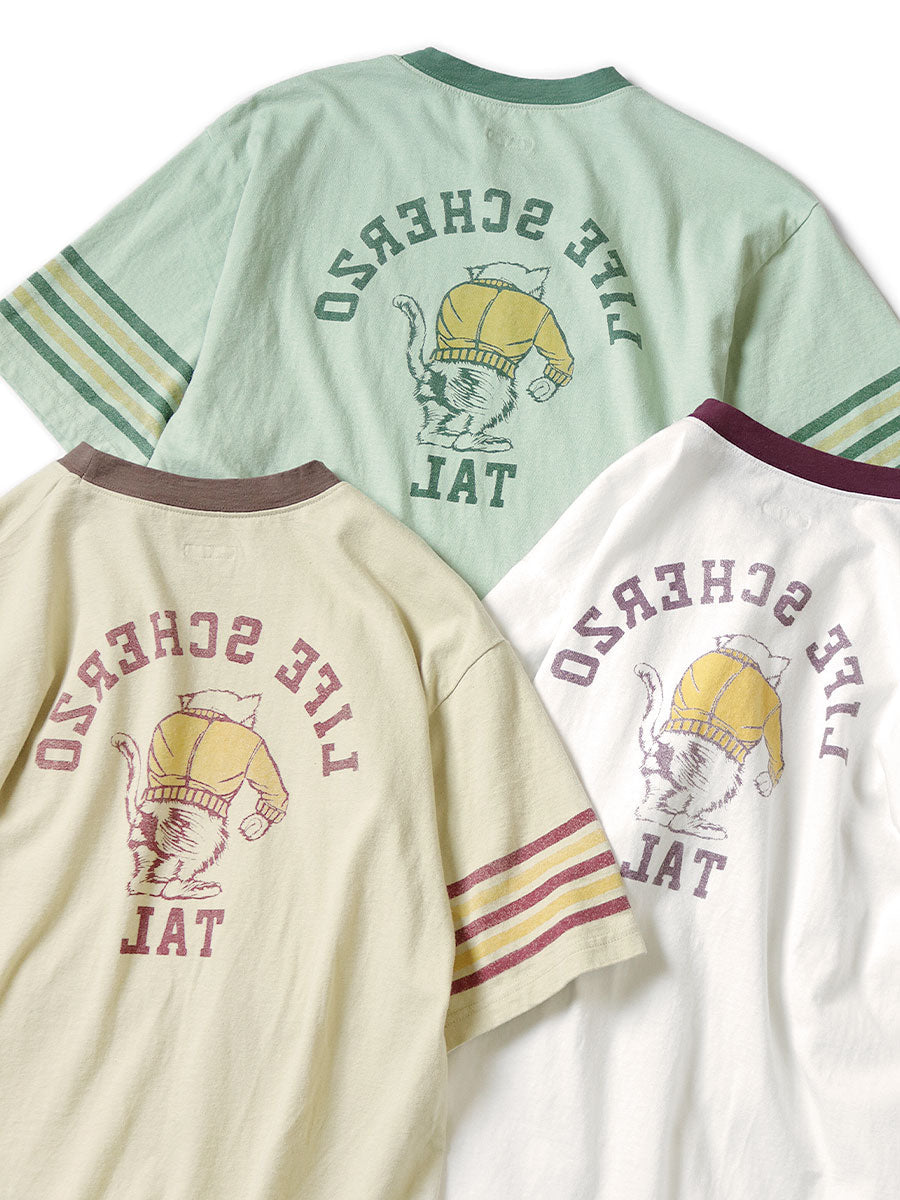 Kapital Tenjiku Ringer T-Shirt (College Catpital Print)