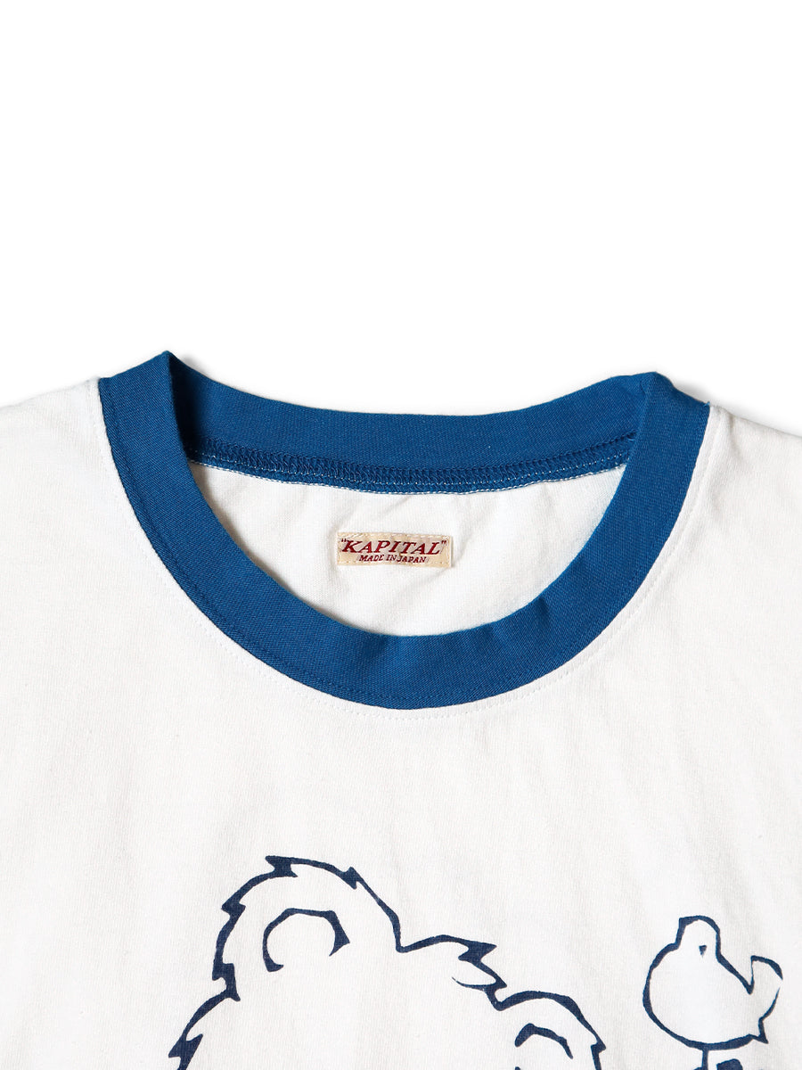 Kapital Tenjiku Ringer T (Little Bear & Harmony Print)