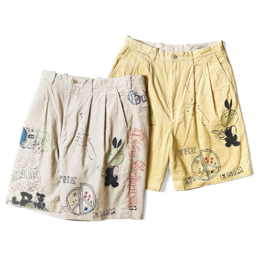 Kapital 14W Corduroy Ivy Shorts (Memorial Paint Model)