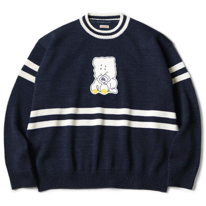 Kapital 5G Cotton Knit Peckish Rainbowy Ivy Crew Sweater