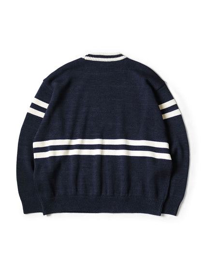 Kapital 5G Cotton Knit Peckish Rainbowy Ivy Crew Sweater