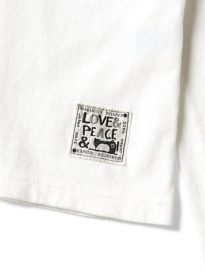 Kapital Jersey Crew Long Sleeve T-Shirt (Peckish Kapital Print)