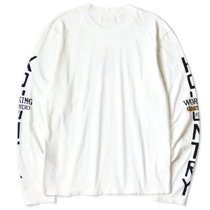 Kapital Jersey Crew Long Sleeve T-Shirt (Peckish Kapital Print)