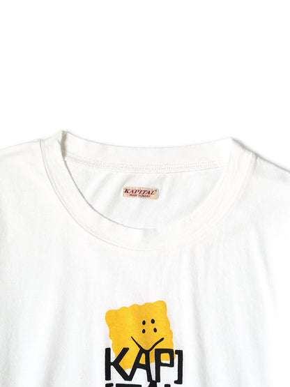Kapital Jersey Crew Long Sleeve T-Shirt (Peckish Kapital Print)