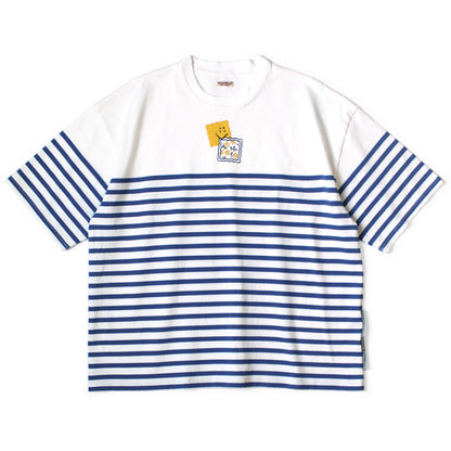Kapital Panel Border Jersey Box Tee (Peckish Small Rainbowy Print)
