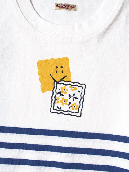Kapital Panel Border Jersey Box Tee (Peckish Small Rainbowy Print)