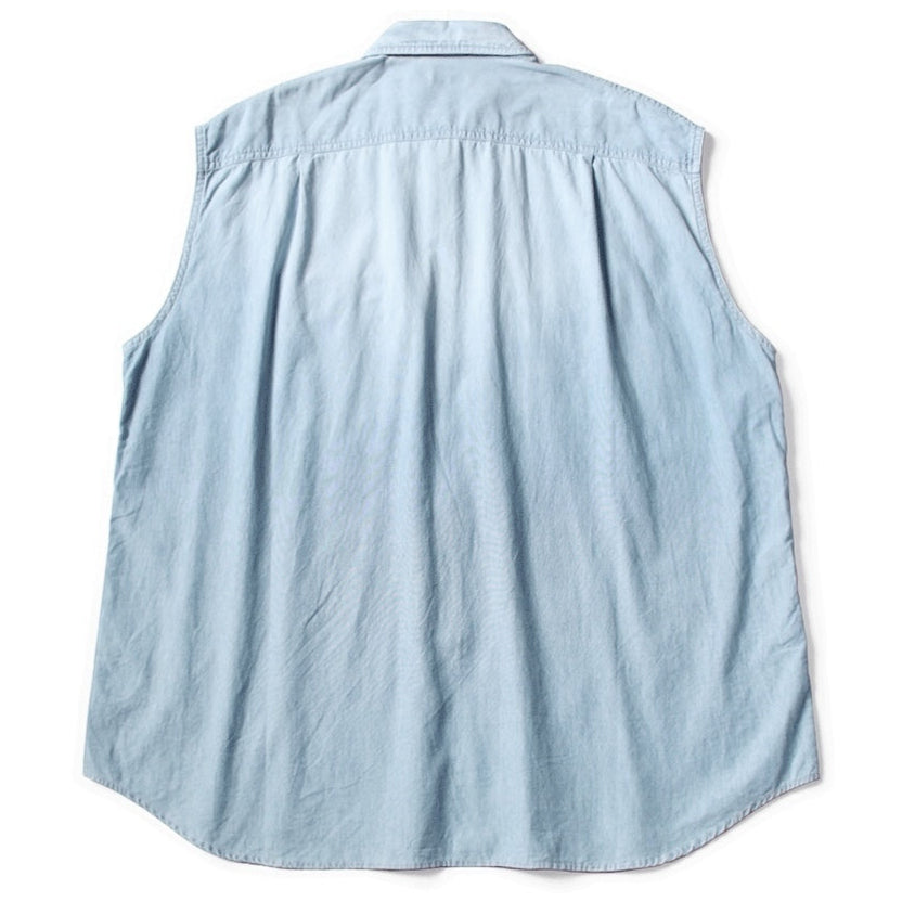 Kapital Chambray Sleeveless Zipper Work Shirt