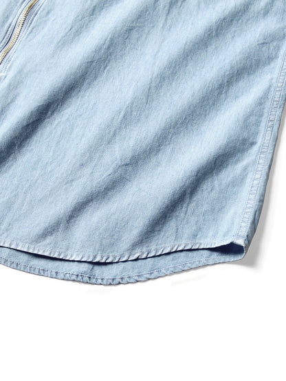Kapital Chambray Sleeveless Zipper Work Shirt