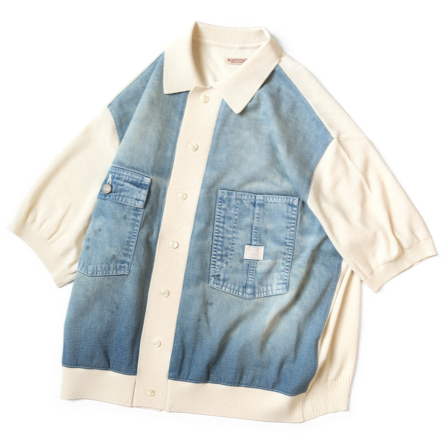 Kapital Knit x 8oz Denim Coverall Polo