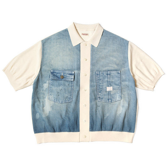 Kapital Knit x 8oz Denim Coverall Polo