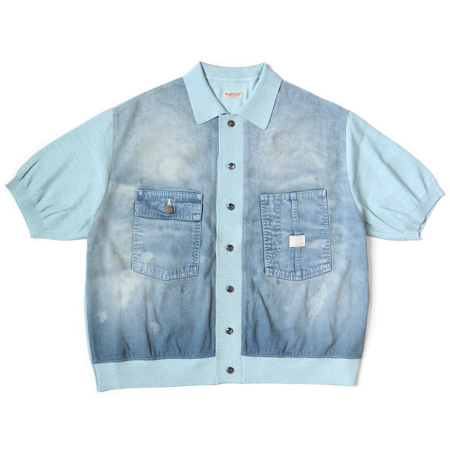 Kapital Knit x 8oz Denim Coverall Polo