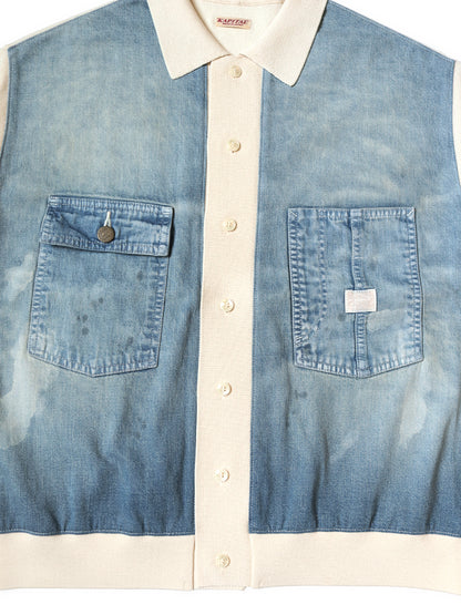 Kapital Knit x 8oz Denim Coverall Polo