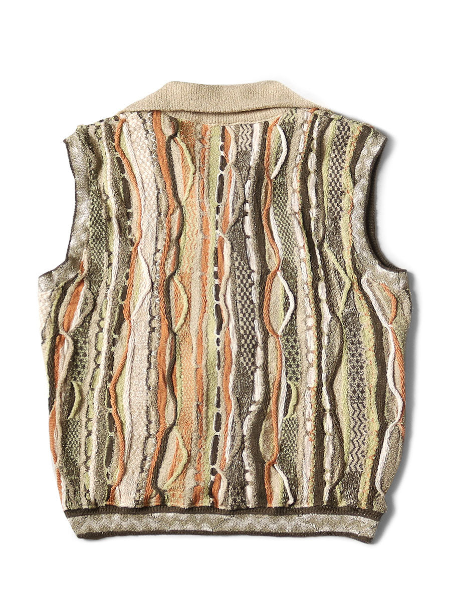 Kapital 7G Knit Gaudy Half Zip Vest