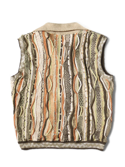 Kapital 7G Knit Gaudy Half Zip Vest