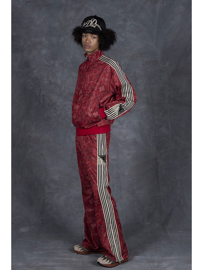 Kapital Smooth Jersey Cookie Bandana Print Track Pants