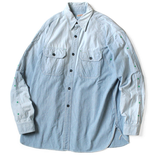 Kapital Chambray Bone Patch Ventilator Work Shirt