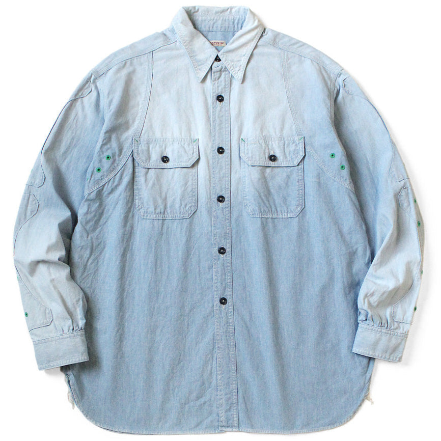 Kapital Chambray Bone Patch Ventilator Work Shirt