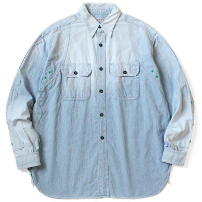 Kapital Chambray Bone Patch Ventilator Work Shirt