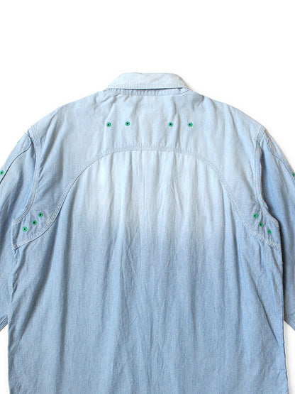 Kapital Chambray Bone Patch Ventilator Work Shirt