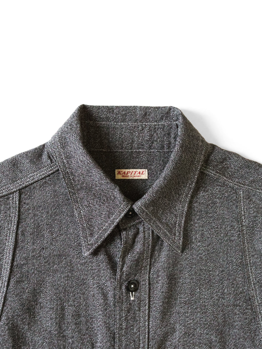 Kapital Heather Chambray Bone Patch Ventilator Work Shirt