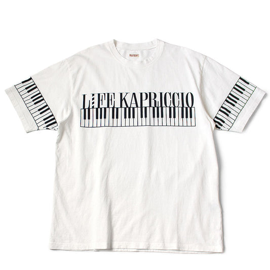 Kapital Jersey Crew T-Shirt (Life Kapriccio Piano Print)