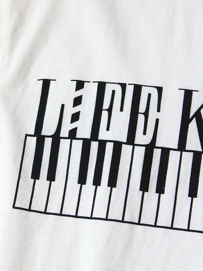 Kapital Jersey Crew T-Shirt (Life Kapriccio Piano Print)