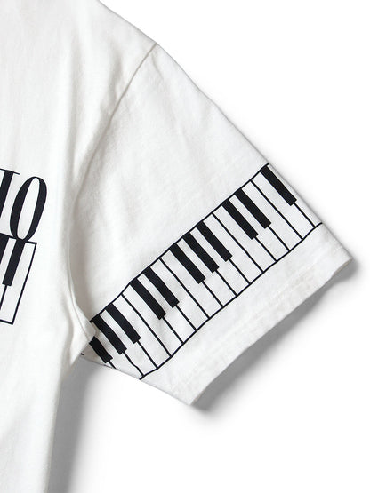 Kapital Jersey Crew T-Shirt (Life Kapriccio Piano Print)