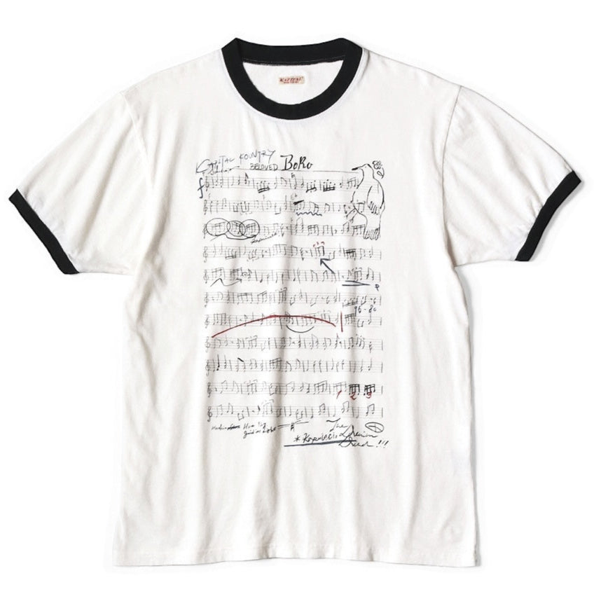 Kapital Tenjiku Ringer Tee (Boro Elegy Print)