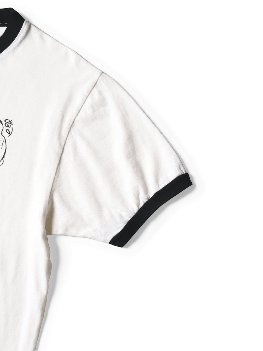 Kapital Tenjiku Ringer Tee (Boro Elegy Print)