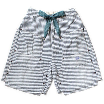 Kapital 10oz Hickory Double Knee Easy Shorts