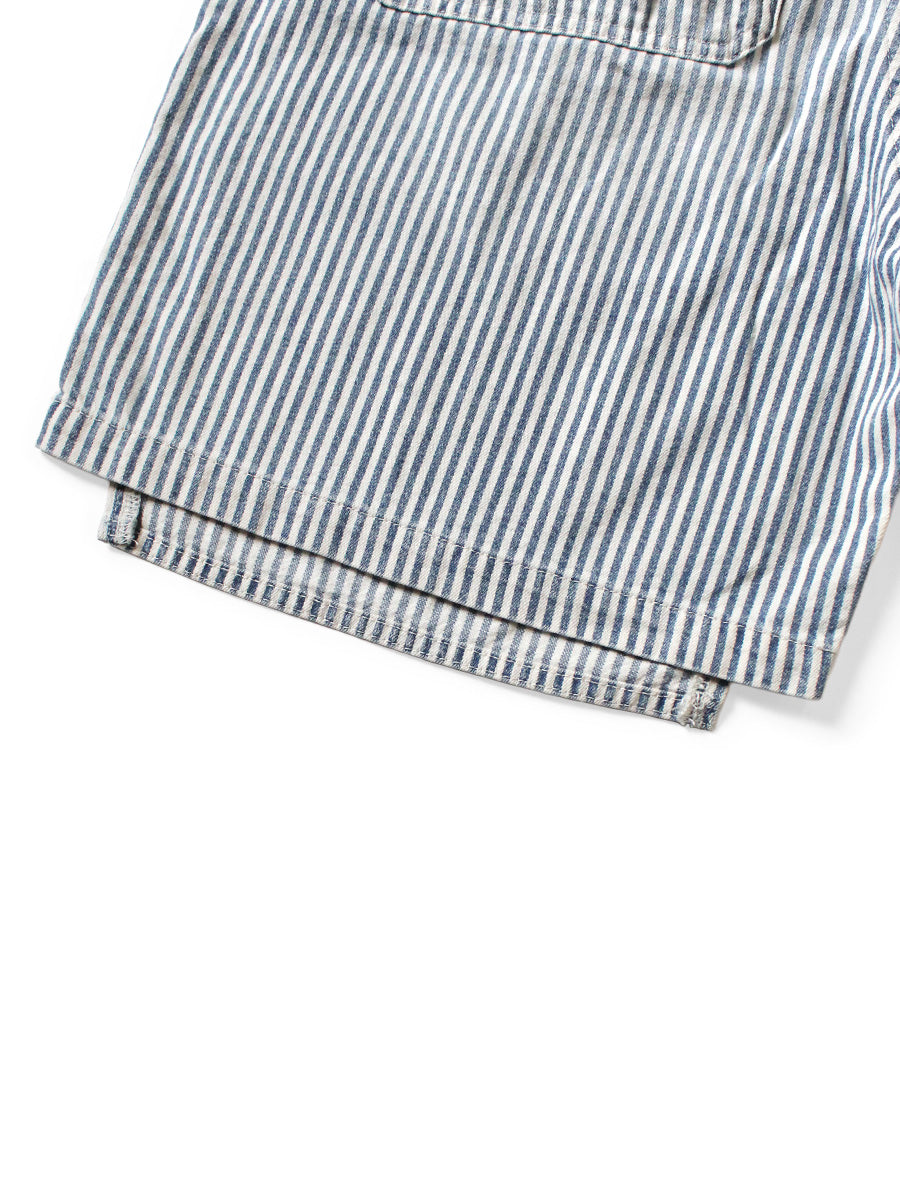 Kapital 10oz Hickory Double Knee Easy Shorts