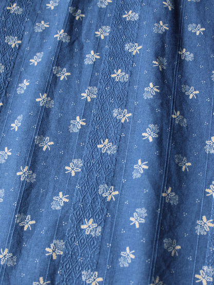 Kapital Dobby Stripe IDG Discharge Print Open Collar Western Big Shirt