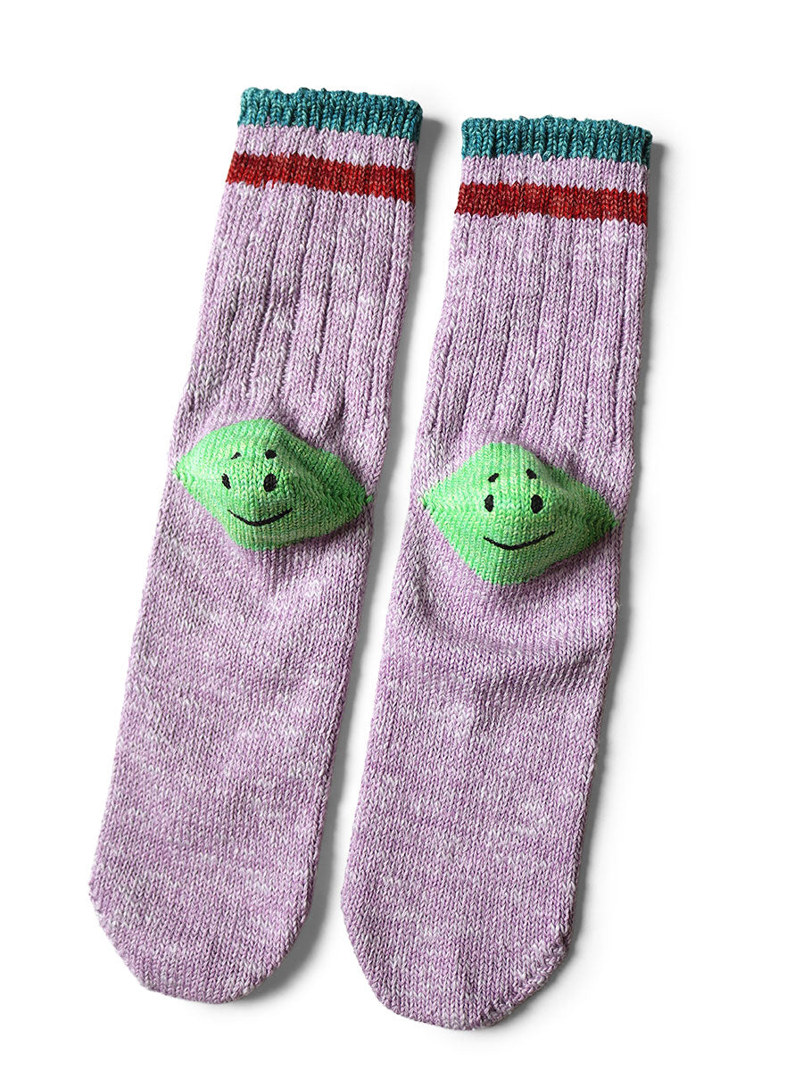 Kapital Ivy Rainbowy Smile Happy Heel Hold Socks