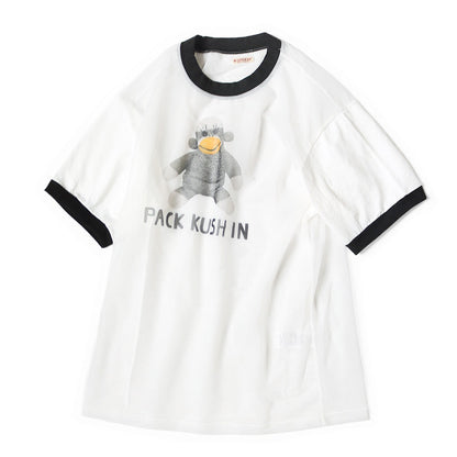 Kapital Sheer Jersey x Jersey Ringer Tee (Chiro Pack Kush In Print)