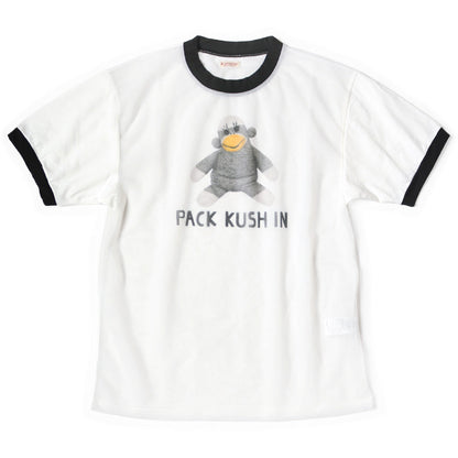 Kapital Sheer Jersey x Jersey Ringer Tee (Chiro Pack Kush In Print)