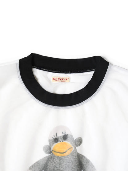 Kapital Sheer Jersey x Jersey Ringer Tee (Chiro Pack Kush In Print)