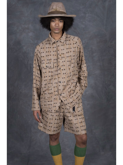 Kapital Cotton Iris Print Easy Shorts