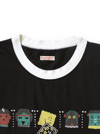 Kapital Jersey Ringer T-Shirt (Peckish & Kachina Print)