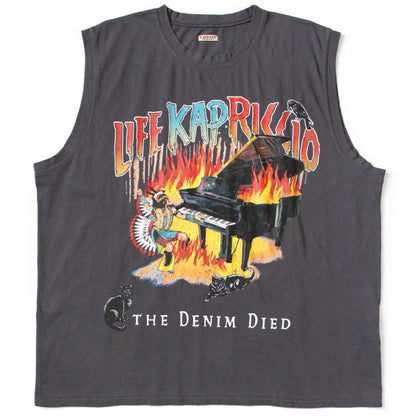 Kapital Jersey Sleeveless Big Tee (Burning Piano Print)