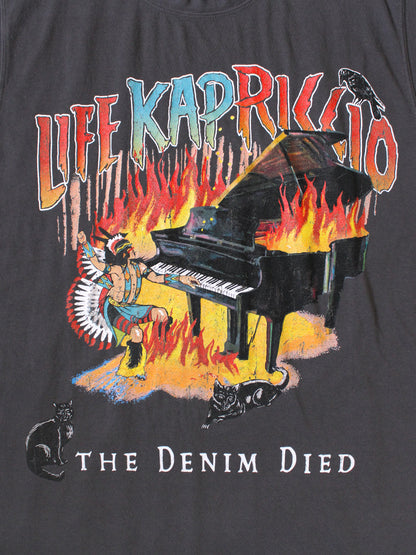 Kapital Jersey Sleeveless Big Tee (Burning Piano Print)